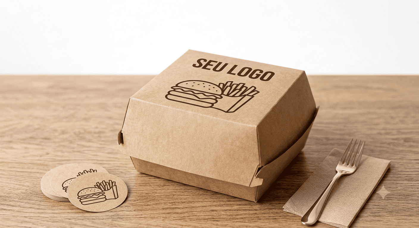 Caixa de hambúrguer personalizada